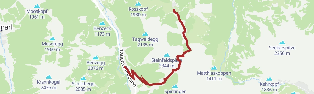 Route map: Oberzauchensee - Bärenstaffl - Hafeichtenalm - Flachauwinkl